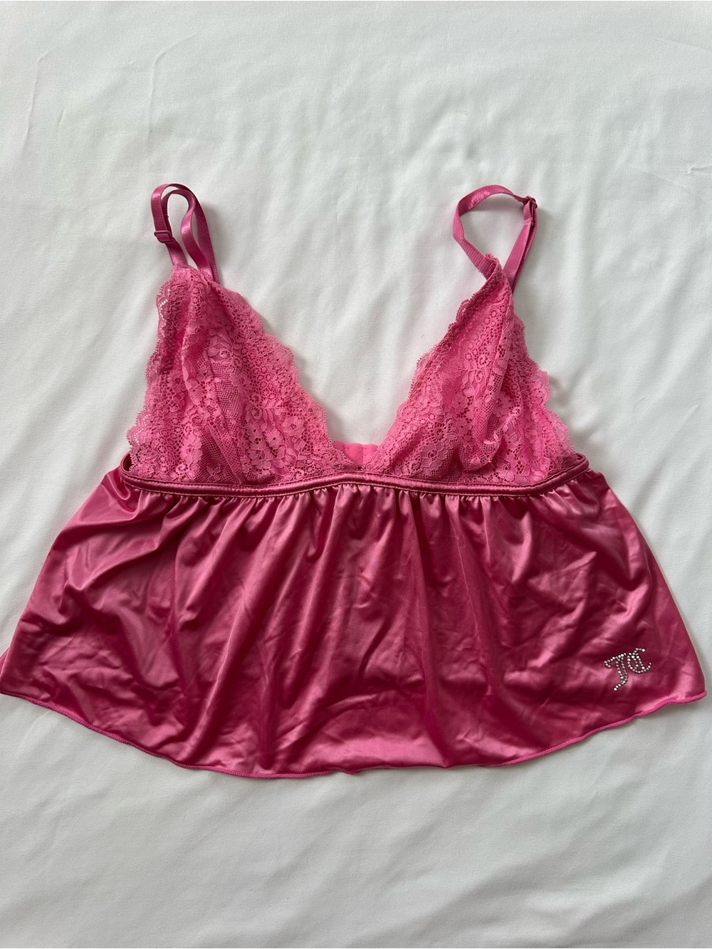 Juicy Couture Pink Lace Slip Top